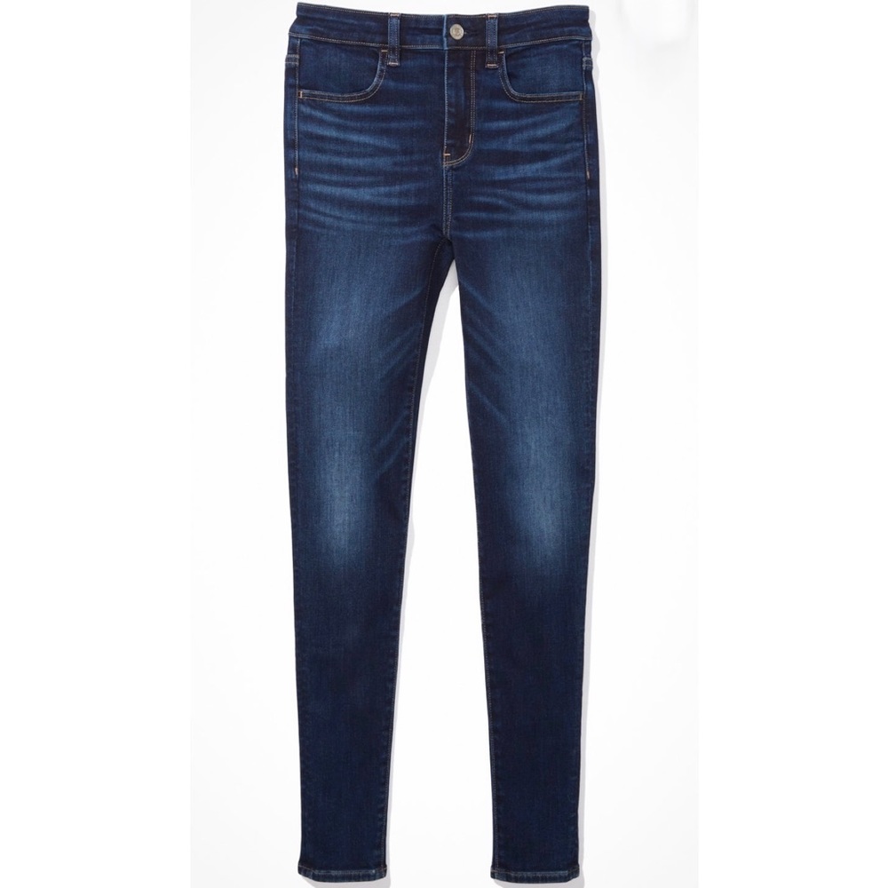 AE Dark Blue High Waisted Stretchy Skinny Jeans